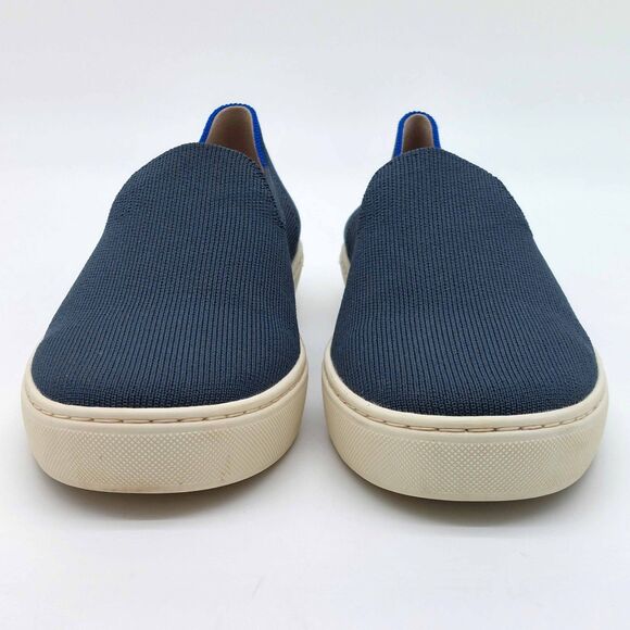 Rothy’s The Driver Sz 8.5 Navy Blue Knit Slip-On Sneakers Washable Eco-Friendly - Picture 9 of 12